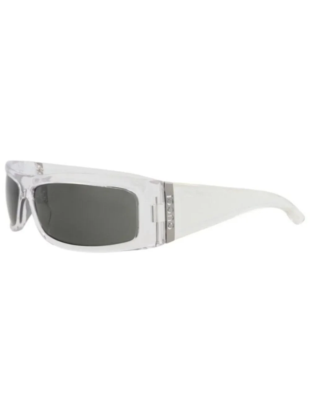 New Gucci Mens Shield/Wrap Crystal Crystal Grey Fashion Designer Sunglasses